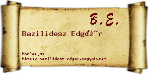 Bazilidesz Edgár névjegykártya